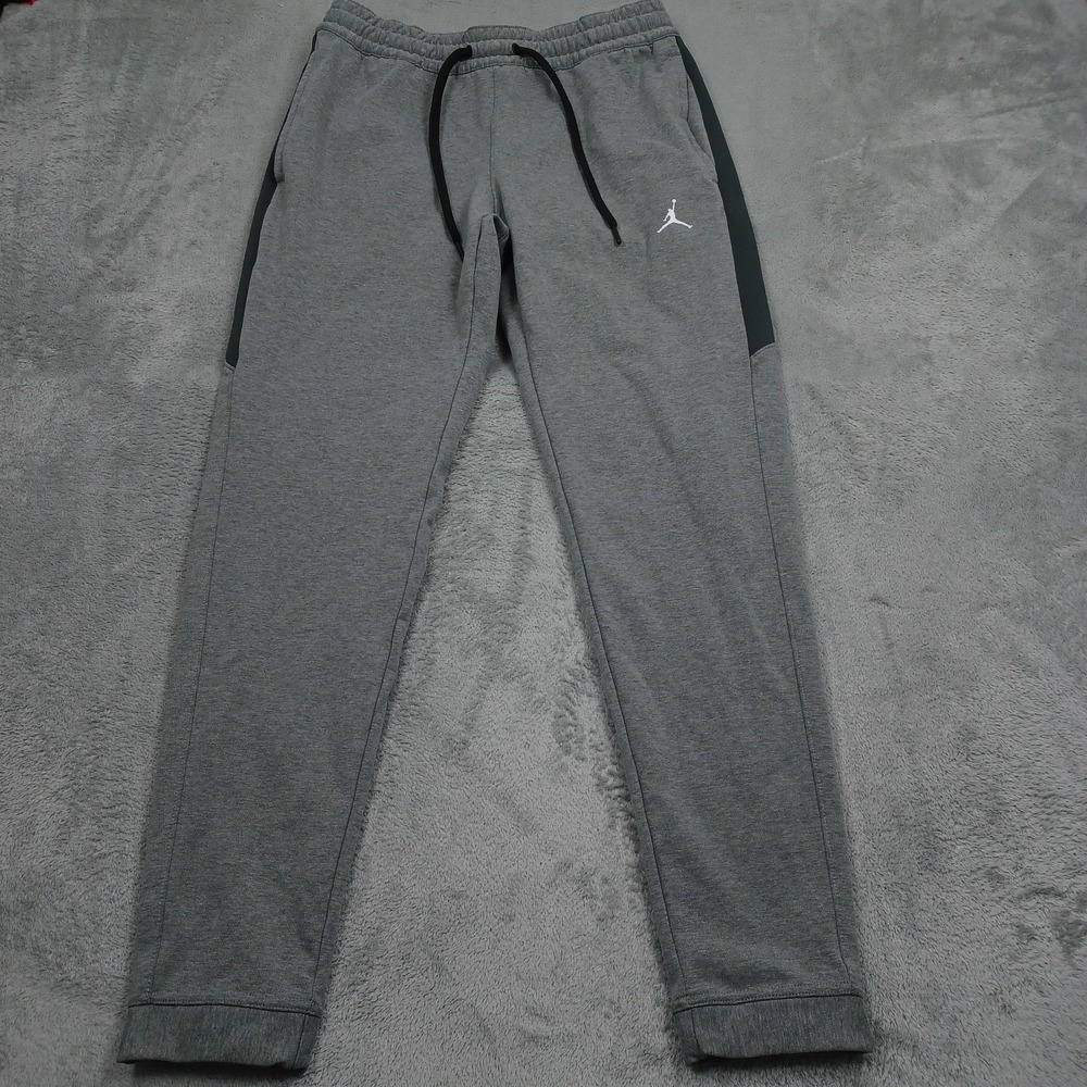 Nike Joggers Womens Medium Gray Therma Fit Jordan Basketball Pockets Drawstring